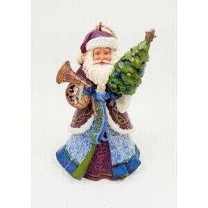 Jim Shore Victorian Sugared Santa French Horn Tree Holiday Ornament 2019 Enesco